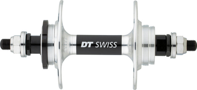 DT Swiss 370 Track Rear Hub - silver-black/24/Threaded freewheel/Screw-on freewheel