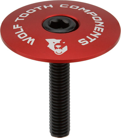 Wolf Tooth Components Ultralight Stem Cap Ahead Kappe - red