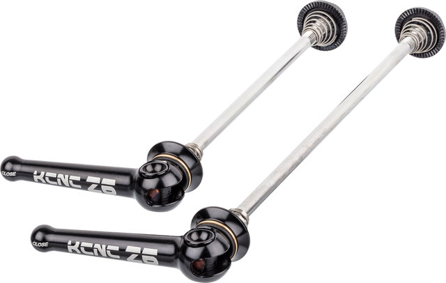 KCNC Z6 KQR Stainless Steel MTB Quick Releases - black/set (front+rear)