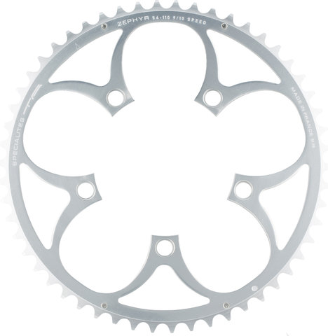 TA Zephyr Chainring, 5-arm, Outer, 110 mm BCD - silver/54 tooth