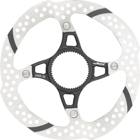 TRP TR-25 Center Lock 2-piece Brake Rotor - black-silver/140 mm