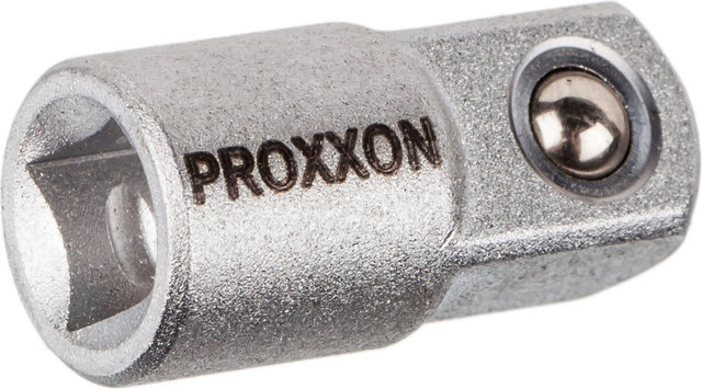 Proxxon Adapter Innenvierkant auf Außenvierkant - silber/1/4" auf 3/8"