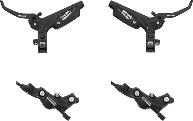 SRAM G2 RS v+h Set Scheibenbremse - diffusion black anodized/Set/Flip-Flop (seitenunspezifisch)