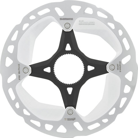 Shimano RT-MT800 Center Lock Brake Rotor for XT w/ External Teeth - silver-black/160 mm