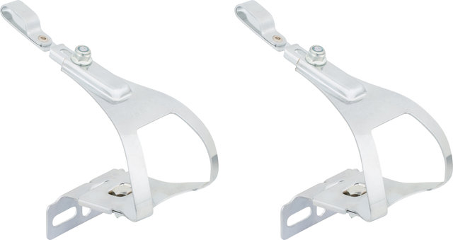 MKS Adjustable Toe Clips - silver