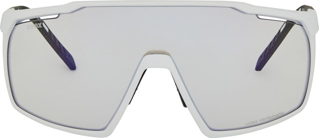 uvex mtn perform V Sportbrille - white matt/litemirror blue