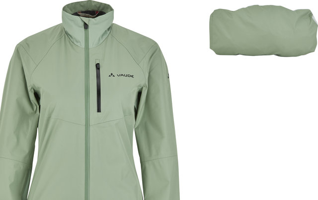 VAUDE Womens Kuro Rain Jacket - willow green/36/XS