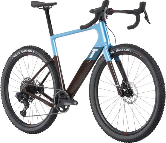 3T Exploro Max Eagle AXS 1X Carbon Gravelbike - blue-brown/27,5" (650B)/M