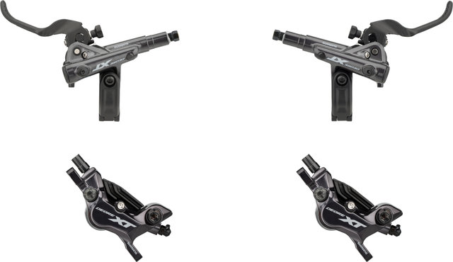 Shimano XT BR-M8120 Disc Brake Set w/ Resin Pads J-Kit - black/Set/left/right (side-specific)