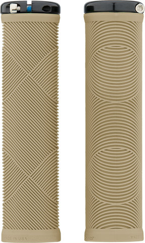 Lizard Skins Strata Lock-On Handlebar Grips - sand tan/135 mm