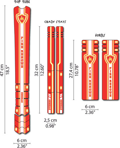 DYEDBRO Kids Rahmenschutzfolien-Set - fire rescue