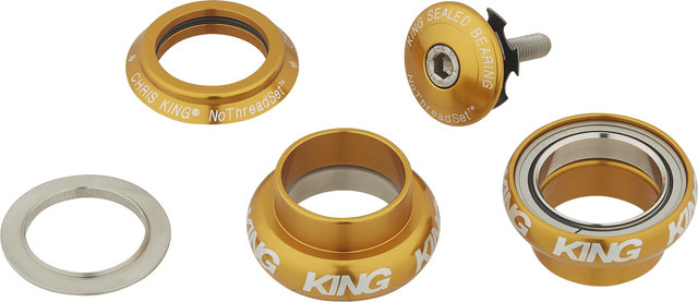 Chris King NoThreadSet EC30/25,4 - EC30/26 Steuersatz - gold/1"/EC30/25,4 - EC30/26