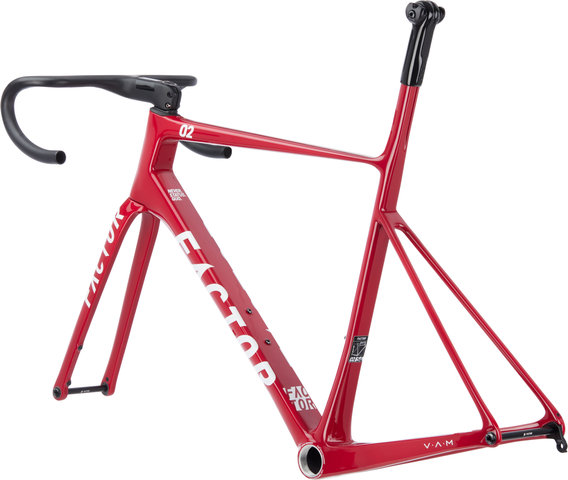 Factor Kit de cuadro de carbono O2 V.A.M. Disc T47a SRAM DUB modelo 2023 - red velvet/54 cm, 110 mm x 38 cm, SB 0 mm