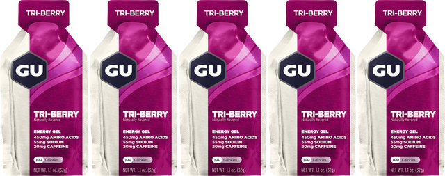 GU Energy Labs Energy Gel - 5 Pack - tri-berry