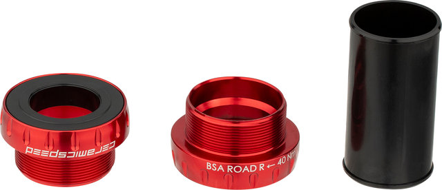 CeramicSpeed Eje de pedalier BSA Shimano Road - red/BSA