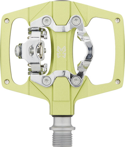 KCNC AM Trap Click / Platform Pedals - green-yellow