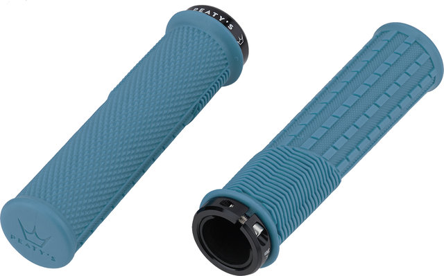 Peaty's Poignées de guidon Knurl Lock-On Monarch Grips - turquoise/thin