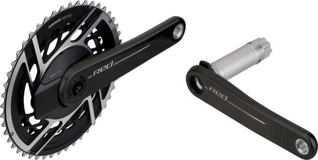 SRAM Red E1 AXS DUB 2x12-fach Carbon Powermeter Kurbelgarnitur - natural carbon/172,5 mm 35-48