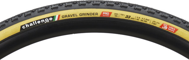 Challenge Gravel Grinder Pro 28" folding tire - black-brown/33-622 (700x33c)