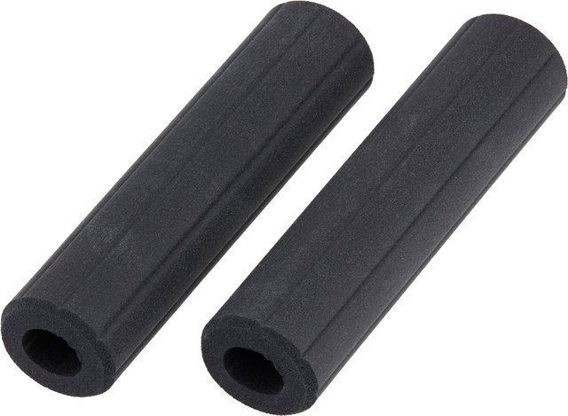 ESI Puños de manillar de silicona extra gruesos acanalados - black/130 mm