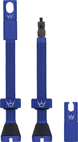 Peatys Chris King Edition MK2 Tubeless Valve 2-Pack Set - navy/Presta 60 mm