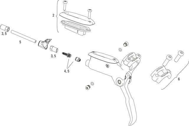 SRAM Ersatzteile Level T Bremshebel - 3/schwarz