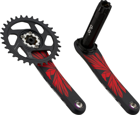 SRAM X01 Eagle SuperBoost+ DUB DM 12-fach Carbon Kurbelgarnitur - lunar-oxy/170,0 mm