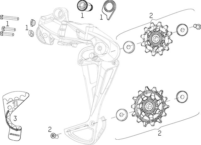 SRAM Pièces Détachées pour Dérailleur Arrière NX Eagle - 2