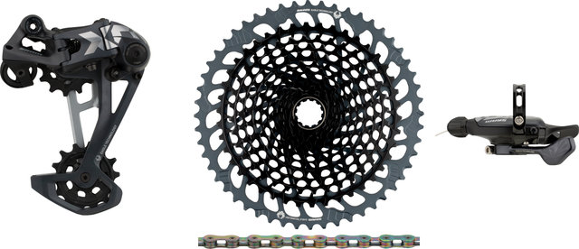 SRAM Kit de Mise à Niveau X01 Eagle 1x12vit. avec Cassette - black - XX1 rainbow/SRAM XD/14 dents/SRAM XD/10-52/aucun/aucun/sans