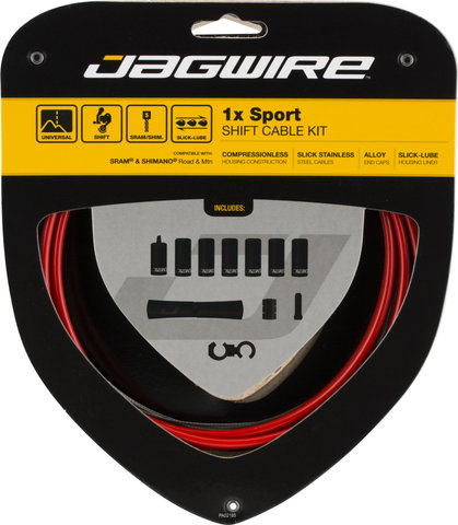 Jagwire Set de Câble de Vitesses 1X Sport - red