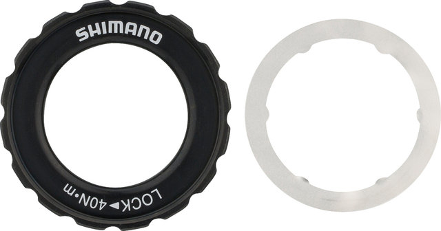 Shimano SM-RT64 Center Lock Brake Rotor for Deore w/ External Teeth - silver-black/180 mm