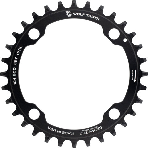 Wolf Tooth Components 104 BCD Chainring for Shimano HG+ 12-speed Chains - black/32 