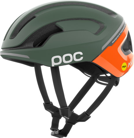 POC Casque Omne Beacon MIPS LED - fluorescent orange avip-epidote green matt/56 - 61 cm