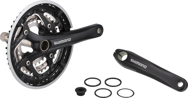 Shimano FC-T551 Kurbelgarnitur mit Kettenschutzring - schwarz/175,0 mm 26-36-48