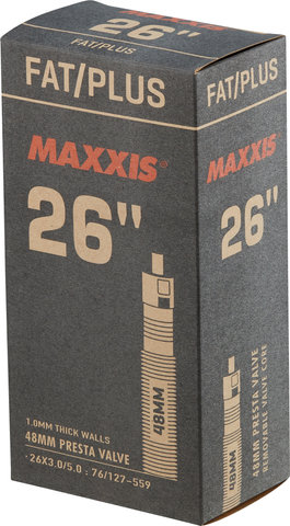 Maxxis Chambre à Air Plus / Fatbike 26+ - noir/26 x 3,0-5,0 SV 48 mm