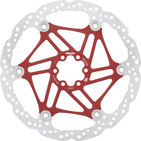 Hope V4 Vented Floating 6-bolt Brake Rotor for Tech V - red/203 mm