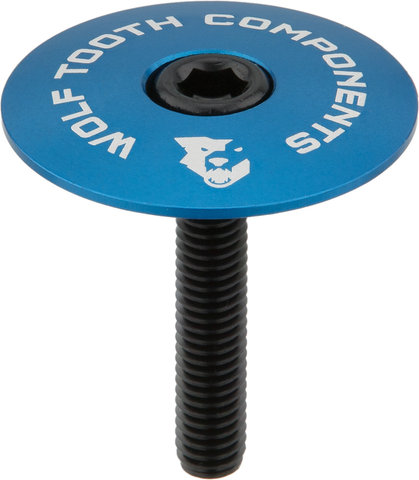 Wolf Tooth Components Ultralight Stem Cap Ahead Kappe - blue