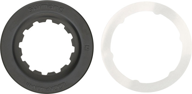 Shimano SM-RT64 Center Lock Brake Rotor for Deore w/ Internal Teeth - silver-black/180 mm