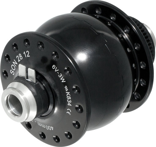 SON 28 12 Disc Center Lock hub dynamo - black/32 hole