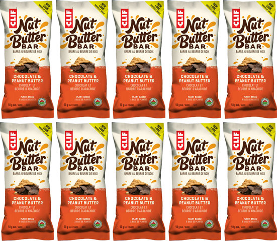 CLIF Bar Nut Butter Bar - 10 Pack - chocolate & peanut butter