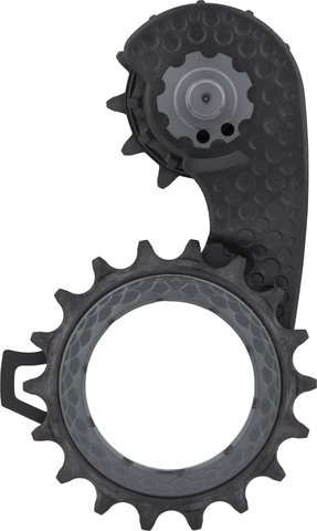 absoluteBLACK HOLLOWcage Carbon Ceramic Oversized Schalträdchen-System Shimano 9250 - titanium/12 Zähne (Leitrolle), 18 Zähne (Spannrolle)