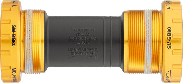 Shimano Saint SM-BB80 Hollowtech II Bottom Bracket - black-gold/BSA 68/73