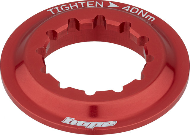 Hope Centre Lock Lockring w/ Internal Gearing - red