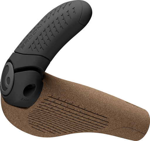 Ergon Empuñaduras de manillar GP3 Evo Bio-Cork - black-grey/L