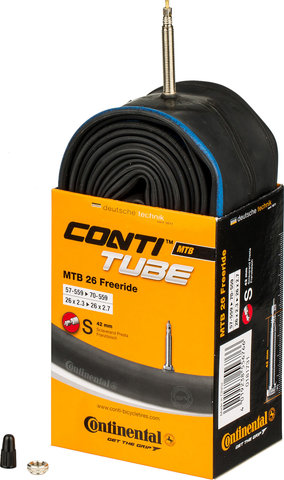 Continental Cámara de aire MTB 26 Freeride - universal/26 x 2,3-2,7 SV 42 mm