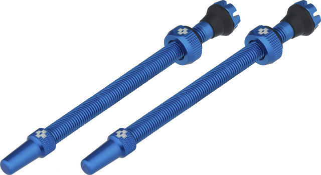 Muc-Off V2 Tubeless Valves - blue/Presta 80 mm