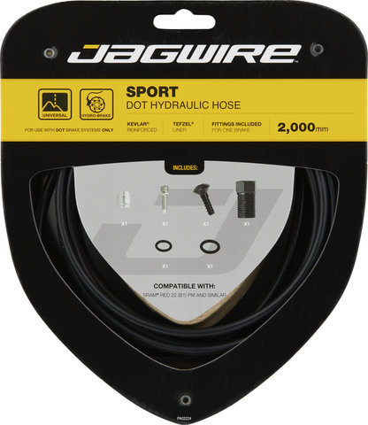 Jagwire Sport Hydraulic Brake Hose for DOT - black/Red 22 PM / Force 22 PM