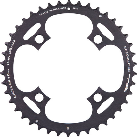 TA Chinook11 Chainring, 4-arm, Outer, 104 mm BCD, 23 mm Mount - black/42 tooth