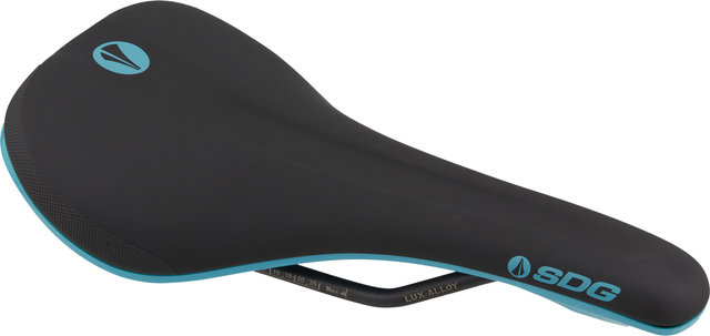 SDG Sillín con raíles Lux-Alloy Bel-Air 3.0 - black-turquoise/140 mm