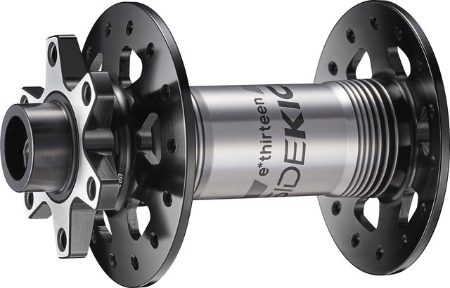 e*thirteen Sidekick SL 6-bolt disc Boost Front Hub - 28/black-sterling silver